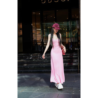 𝐏𝐢𝐧𝐤𝐆𝐢𝐫𝐥 𝐂𝐥𝐨𝐭𝐡𝐢𝐧𝐠_Đầm maxi cổ yếm nhún eo basic ( Ảnh thật chính chủ)