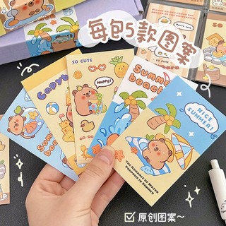 Gói 20 tem nhãn dán niêm phong hình capybara đáng yêu, tem dán hoạt hình