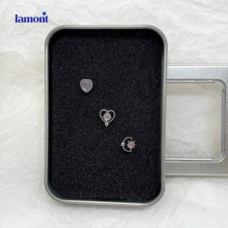 Khuyên Đá Pink Crystal Chốt Dẹt • Lamontshop