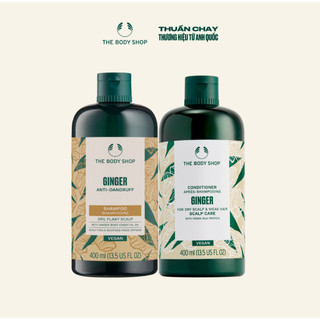 Combo dầu gội ginger scalp care shampoo 400ml & dầu xả ginger scalp care conditioner 400ml the body shop