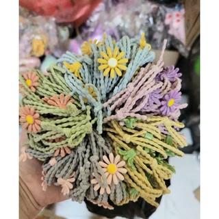 Set 10 dây cột tóc charm hoa, charm hoạt hình dễ thương cho bạn gái ( màu ngẫu nhiên)