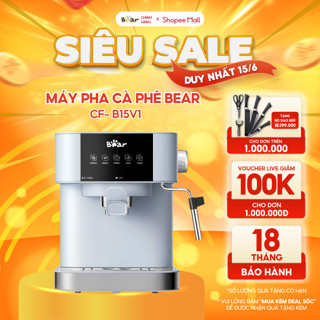 Máy Pha Cà Phê Bear Tự Động Đa Năng Pha Cafe, Pha Espresso Phù Hợp Với Gia Đình, Công Ty CF-B15V1