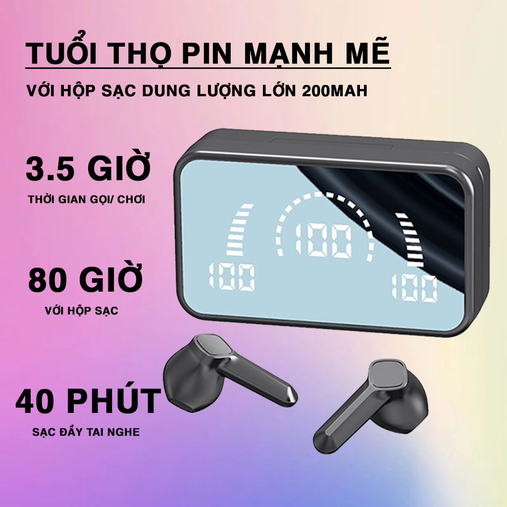 Tai nghe bluetooth tws S20 tai nghe không dây nhét tai kiêm sạc dự phòng chống nước pin trâu
