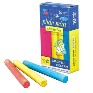  10 Hộp Phấn viết bảng không bụi Thiên Long - phấn màu  10 viên  DC-007 