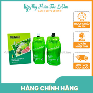 Thuốc Nhuộm tóc đen Keratin tự nhiên với tinh chất của bơ và bưởi 500ML levanofficial