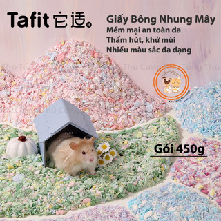  Giấy bông Tafit lót chuồng dành cho chuột hamster mini,bear,thỏ,bọ,sóc bay,nhím,thú nhỏ,an toàn,ít bụi và nhiều màu 450g 
