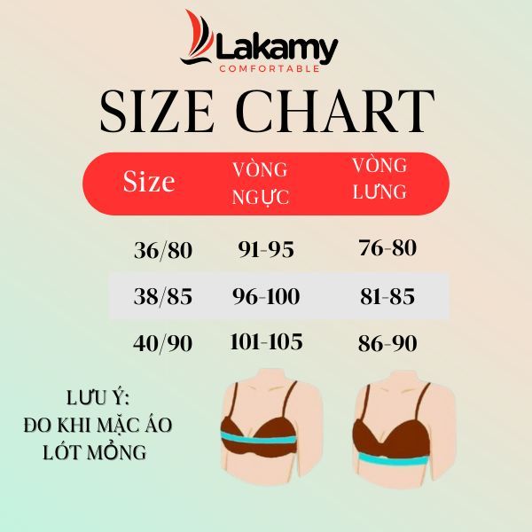 Áo ngực Thái Lan bigsize đúc su gọng ẩn không viền cup C T2725 Lakamy Comfortable | BigBuy360 - bigbuy360.vn