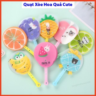 Quạt xoè hình hoa quả thiết kế đơn giản tiện dụng cute dễ thương