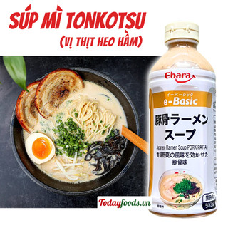 Nước súp tonkotsu ebara vị thịt heo dùng nấu mì ramen 500ml