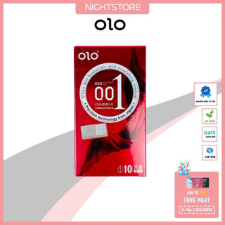 (Che tên) Bao cao su OLO Chibo 001 Red siêu mỏng gai siêu dày đa điểm kéo dài thời gian nồng cháy 52mm hộp 10 cái