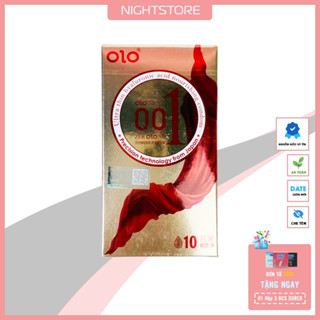 (Che tên) Bao cao su OLO Chibo 001 Gold gai dày bó siêu sát, kéo dài thời gian tối đa hộp 10 cái