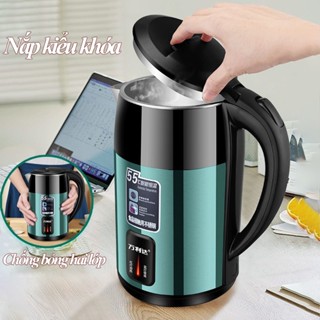 Ấm siêu tốc  Bình đun nước giá rẻ giữ nhiệt Ấm Đun Nước Điện 2.5 Lớp, Công Suất Lớn 1500W, Ấm Đun Nước Siêu Tốc Du