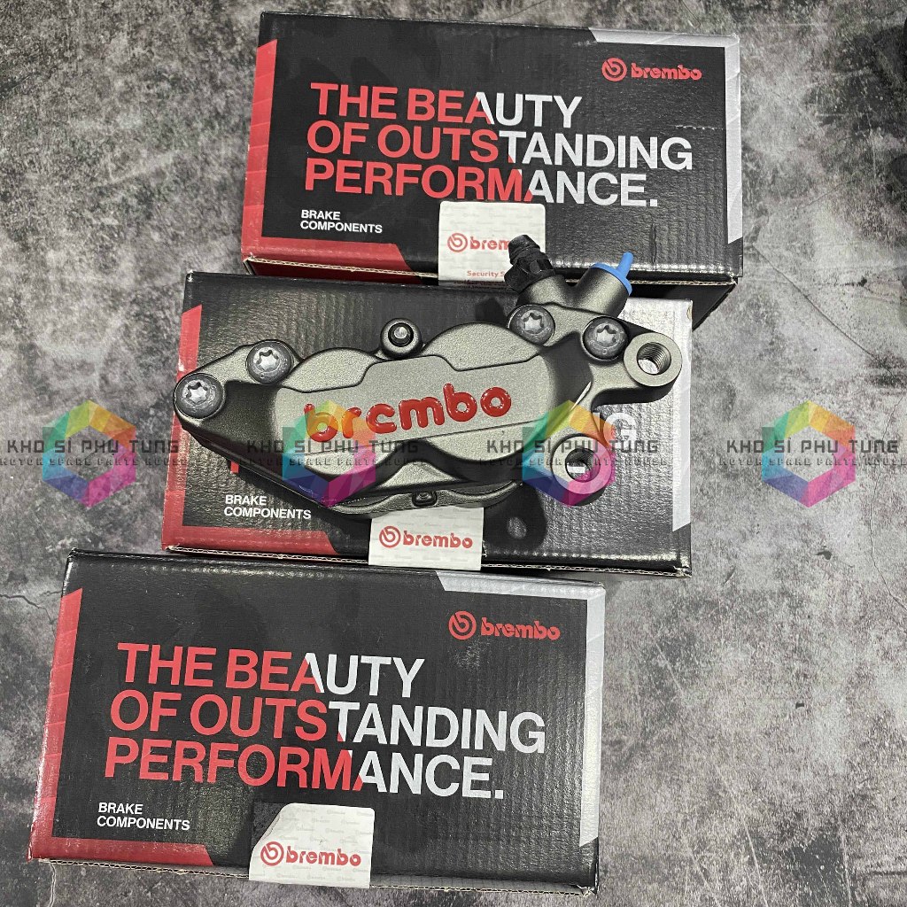 KHO SỈ/LẺ GIÁ TỐT-Heo Brembo 4 Pis Xám Logo đỏ bên phải -20516589