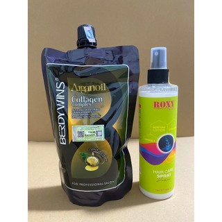 Combo chăm sóc tóc Hấp Dầu Berdywins Phục Hồi Tóc Siêu Mềm Mượt 500ml & Xịt dưỡng phục hồi tóc hư tổn Roxy 250ML