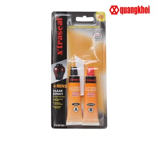 Keo dán 2 thành phần màu trong Epoxy X’traseal 4 Minutes Clear 17ml x 2