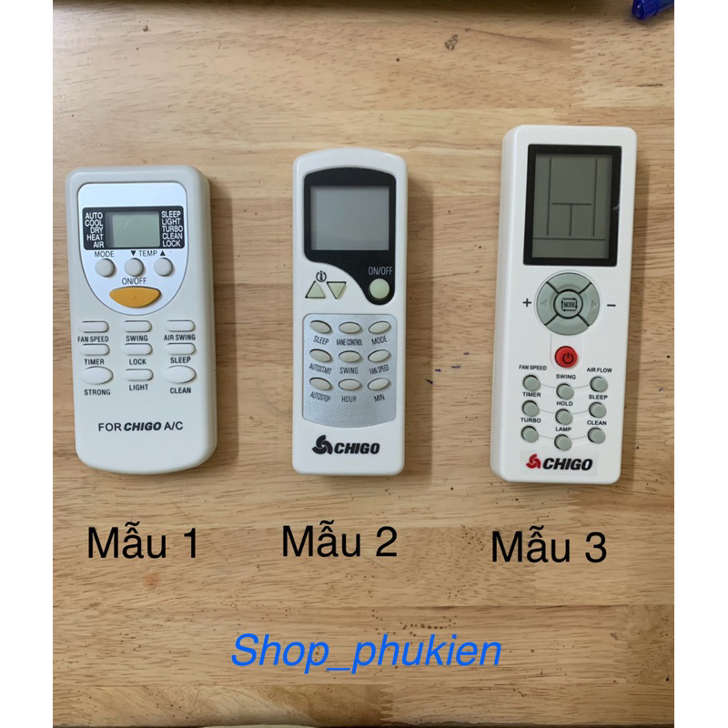 Remote máy lạnh Chigo - Điều khiển điều hoà Chigo (3 mẫu)