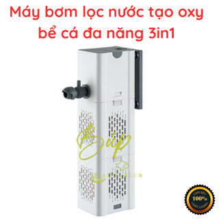Máy lọc chìm cao cấp đa chức năng 3 trong 1 bơm nước, lọc nước và tạo oxy bể cá thủy sinh với thiết kế hiện đại