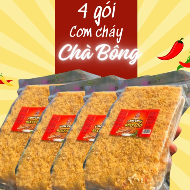 Combo 4 gói cơm cháy( 1,2kg)- cơm cháy shop Đạt nông sản