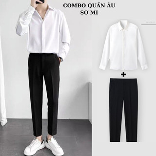 Quần âu nam + tặng sơ mi lụa hàn 98WEAR Công Sở trẻ trung năng động không nhăn không xù