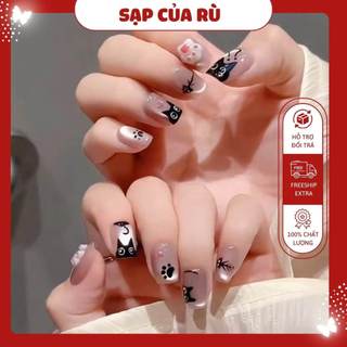    Mã Đ126  Móng tay giả bộ 30 móng form vuông NGẮN chính hãng KAIXIN dễ thương làm nail tại nhà cho nữ kèm keo dán 