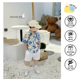 Bộ đi biển cho bé trai chất liệu tơ đũi mềm mát thấm hút mồ hôi set quần áo đi chơi sành điệu