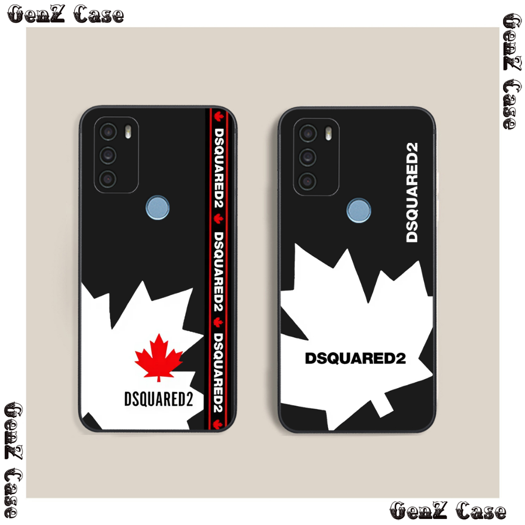 Ốp lưng Vsmart Star 5 cạnh vuông in hình lá phong icon Dsquare2 hot trend