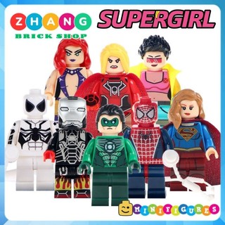Đồ chơi Xếp hình Li gan huan gồm Fire Star - The Red woman - Super Woman Venom - Iron man Spider man Minifigures WM6005