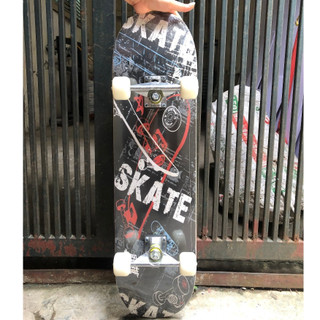 Ván trượt skateboard thể thao CỰC CHẤT - MẶT NHÁM đen chất lượng tuyệt vời