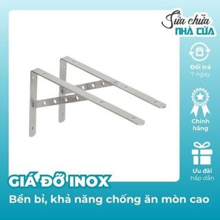 Giá Đỡ INOX, Ke góc chữ L, Giá Đỡ INOX 304 bền bỉ, chịu lực tối đa 80kg