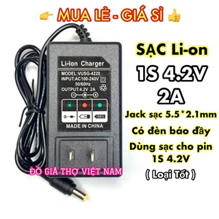 [ĐGTVN] Sạc 1S 4.2V 2A có đèn báo đầy (1D)