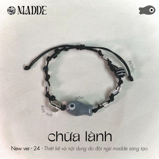   NEW VER 24 MÀU SẮC vòng tay Cá Mắt quỷ phối dây sáp nhiều màu Madde   đeo cặp nam nữ   bạn bè 