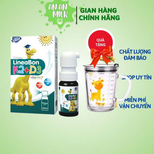 XỊT Lineabon D3K2 -  chống còi xương, tăng chiều cao cho bé (10ml)