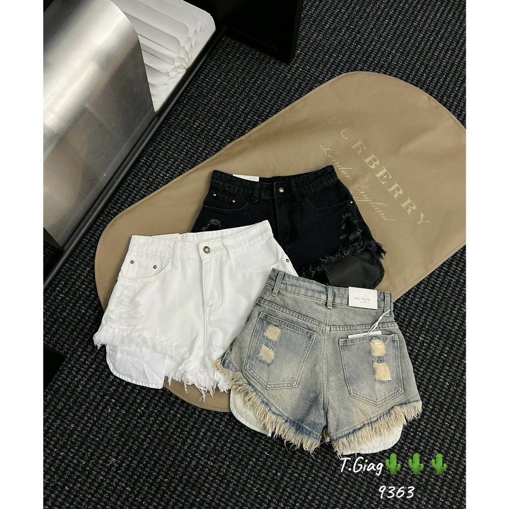 Quần Sooc jean nữ rách đùi lộ túi, quần lưng cao chất jean dày dặn hàng QCL1 siêu hot siêu chất N49 | BigBuy360 - bigbuy360.vn