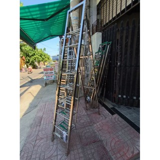 thang xếp inox 100% loại tốt chịu lực 300kg, 8 bậc cao 2,5m
