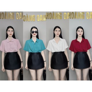 Áo sơ mi cộc tay, áo sơ mi lụa trơn