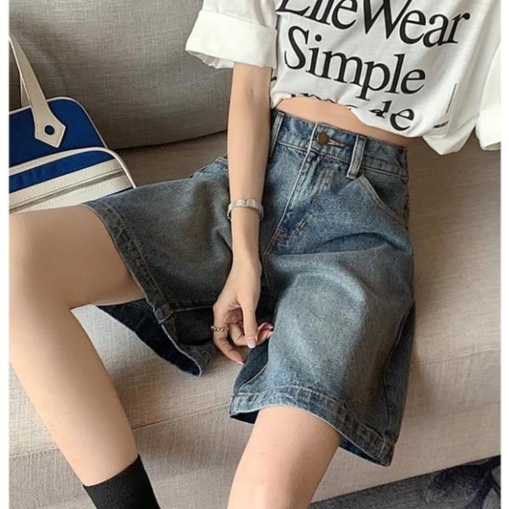Quần Short Bò Nữ  Ống Rộng, Quần Jeans Lửng Form Rộng Mùa Hè Nữ Thiết Kế Mới siêu xinh N47 HOT | BigBuy360 - bigbuy360.vn