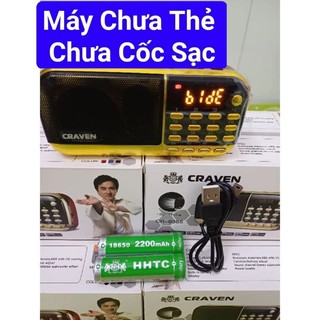 Máy Đài Nghe Kinh pháp.CRAVEN,836S+2pin.Có Khe Thẻ Nhớ+Ổ Cắm USB+Đèn led, Radio Đài Fm.
