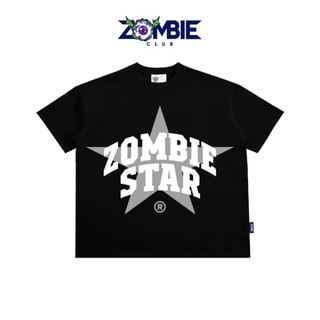 Áo thun Zombie Club x PAMIN BOXY STAR chữ in nổi vải thun cotton cao cấp định lượng 250gsm ZB039