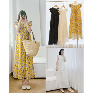 Petbychang - Doll Dress, Váy Suông Cổ Tròn Xếp Ly Dáng Chữ A Với 3 Tone Màu Xinh Dành Cho Mùa Hè