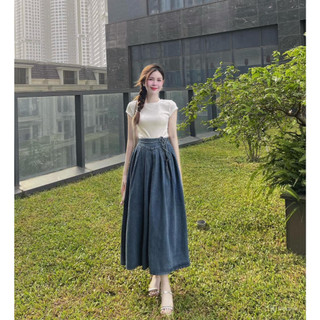 Chân váy bò cạp V lưng chun 087