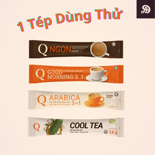 1 tép dùng uống thử cà phê sữa ngon trần quang, trà sữa, trà hòa tan trần quang