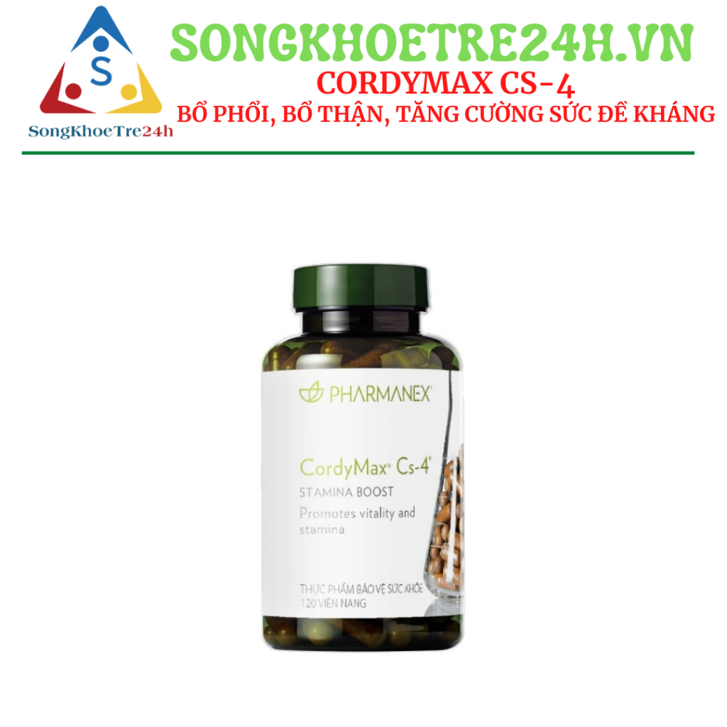 Cordymax Cs4 - Viên uống đông trùng hạ thảo bổ phổi, bổ thận, tăng cường sức đề kháng (120 viên)