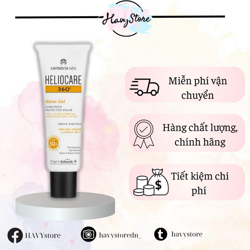 Kem chống nắng He.li.o.care 360 Water Gel