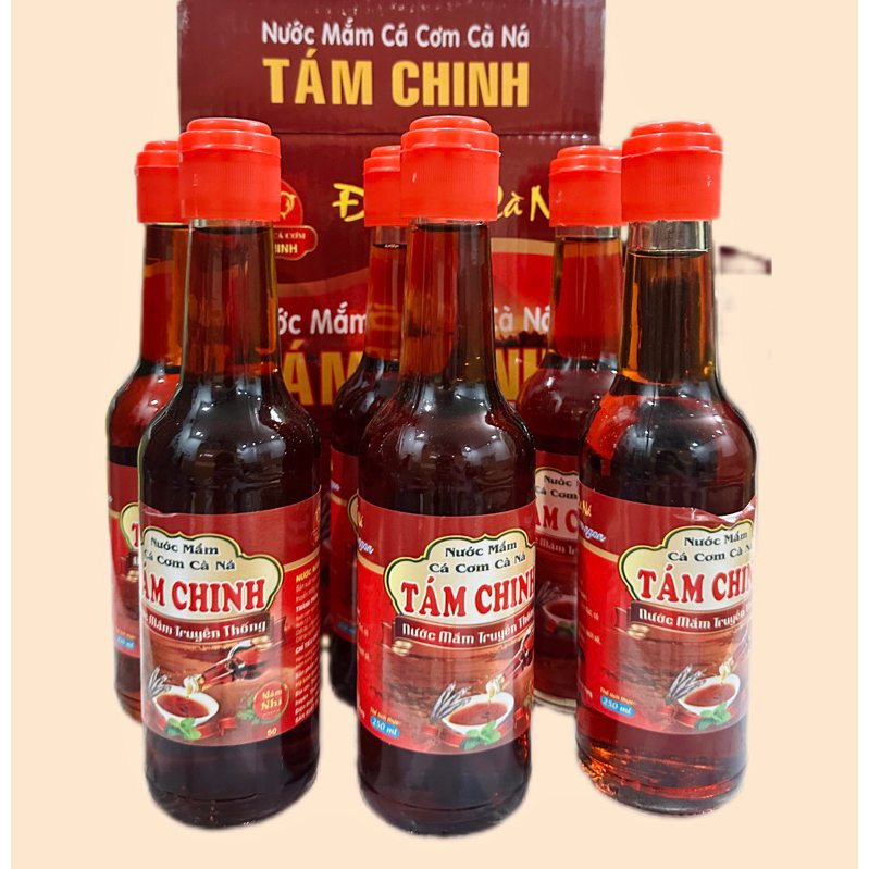[Thùng 6 chai nhĩ ĐB 50 độ đạm] Nước Mắm Truyền Thống TÁM CHINH Cà Ná 250ml / chai thuỷ tinh.
