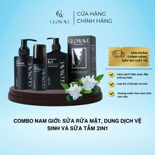 Bộ 3 Món Sản Phẩm Dành Cho Nam Giới - Sữa Tắm 2in1 350ml & Sữa Rửa Mặt 10ml & Dung Dịch Vệ Sinh 100ml GLOWAVE