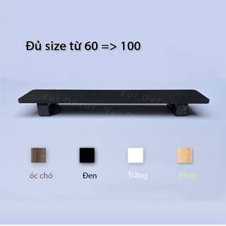 Kệ màn hình máy tính gỗ mdf decor góc làm việc, Góc được bo tròn tinh xảo ko phải loại góc vuông