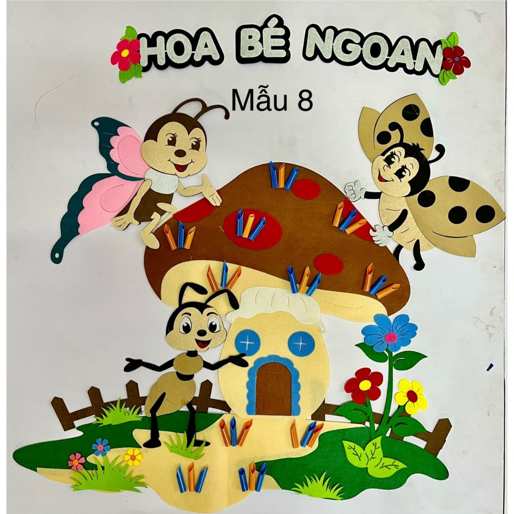 Bảng bé Ngoan  mẫu 8 ( Góc trải nghiệm cảm xúc của trẻ mầm non )