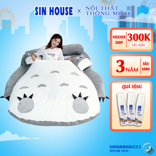 Đệm Lười, Đệm Totoro, Nệm Lười Totoro Hình Xinh Xắn Cao Cấp Chống Xù Có Khóa Kéo Có Thể Vệ Sinh