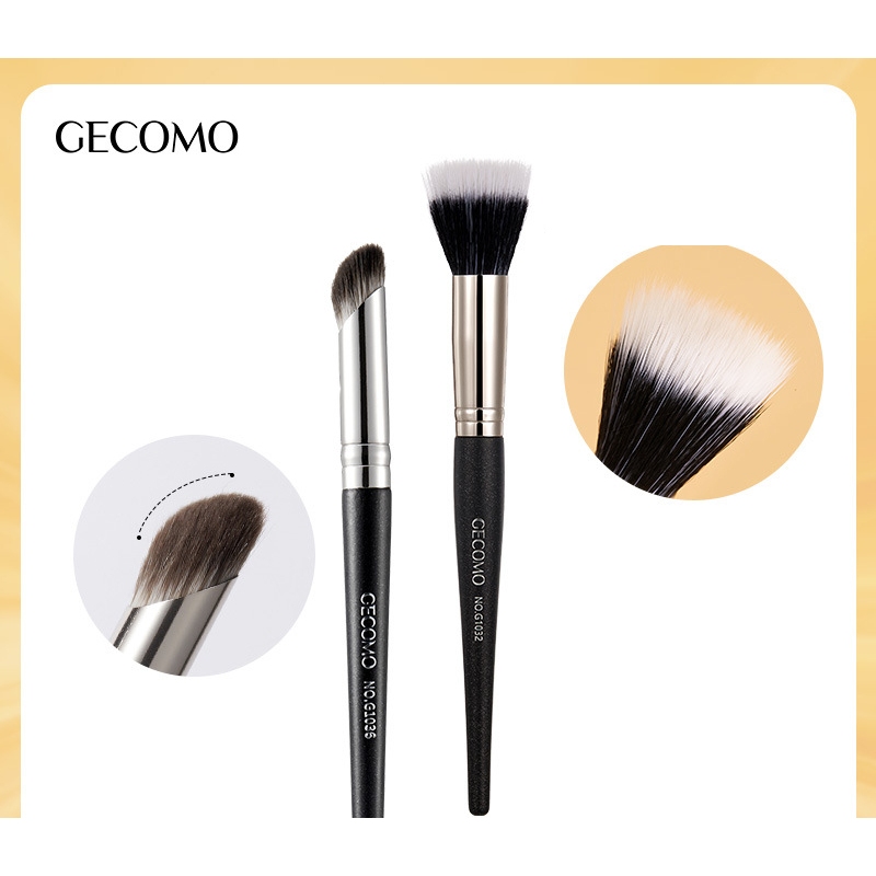 Cọ má hồng, cọ phấn má lông thưa GECOMO G1032 giúp phấn má không bị vón cục