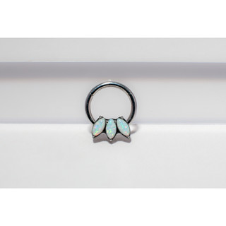 Khuyên tai Titanium Opal Marquise Clicker 8mm